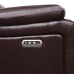 Cicero Leather Power Reclining Sofa - Brown